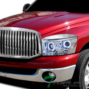 Chrome vertical sport front hood bumper grill grille abs 06-08 dodge ram pickup