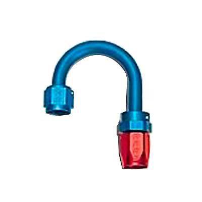 Russell 613260 hose end full flow 180 deg -6 an hose to female -6 an red/blue ea