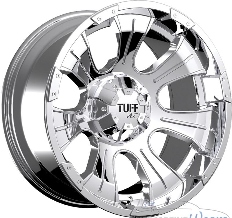 22x9.5 tuff t06 8x170  +15mm chrome rims wheels inch 22"