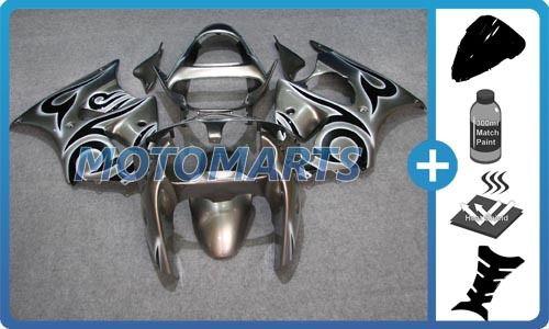 5 in 1 bundle for kawasaki ninja zx6r 00 01 02 body kit fairing & windscreen ab