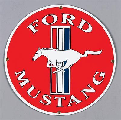 Genuine hotrod hardware sign steel square ford mustang ea