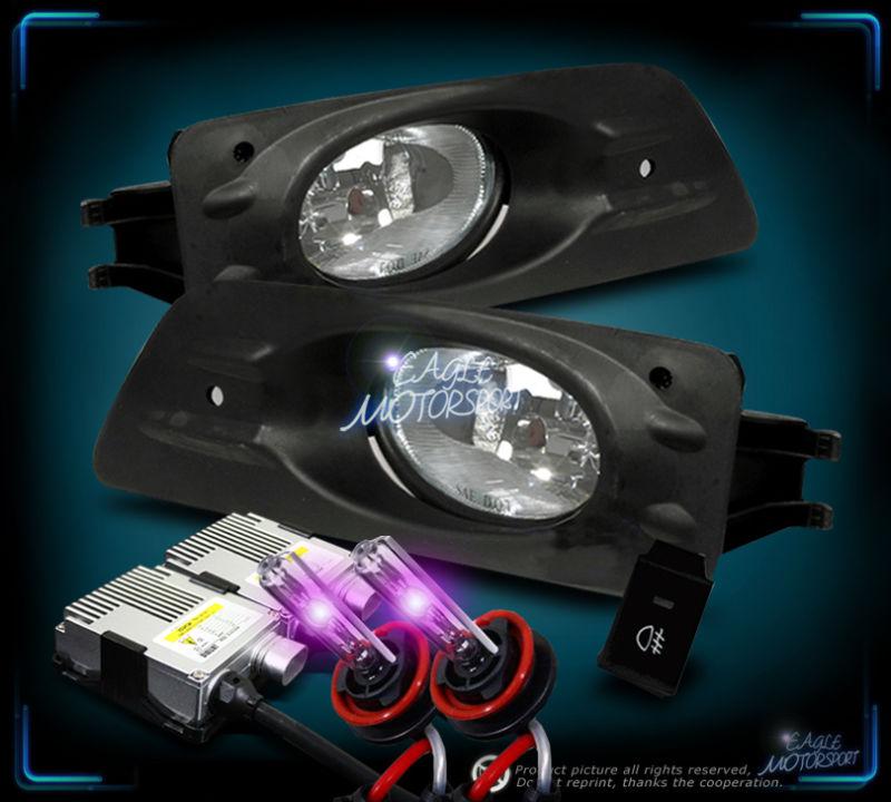 2006-2007 accord 4dr jdm clear fog lights/12000k purple hid