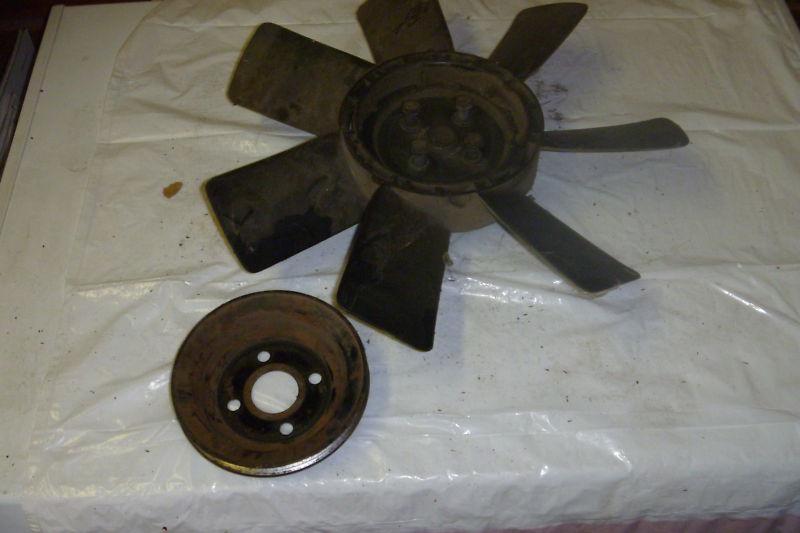 Amc eagle/concord/spirit/dj 4 cyl fan with adapter,bolts and pulley for cooling!