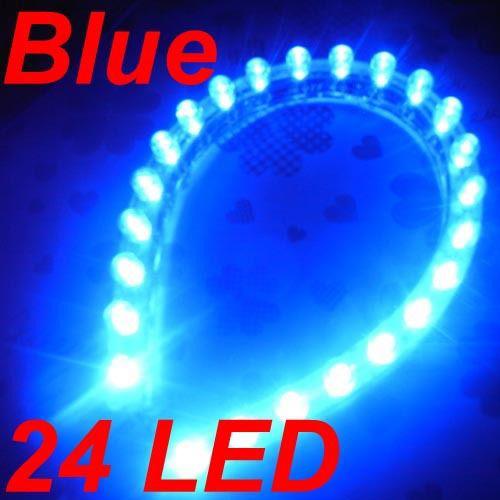 Waterproof flexible 12v 24 led blue car light lamp blue