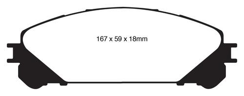 Ebc brakes dp41837r yellowstuff street and track brake pads