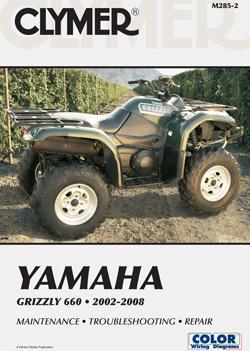 Clymer shop repair manual fits yamaha yfm660 f grizzly 660 2002-2008