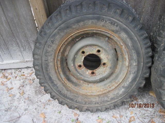 4 x landrover steel wheels  from a   series iii 109 ex mod