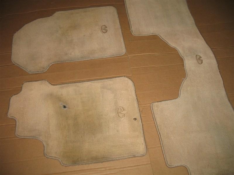 1995 1996 1997 1998 1999 infiniti i30 carpet beige tan floor mats oem used set 4