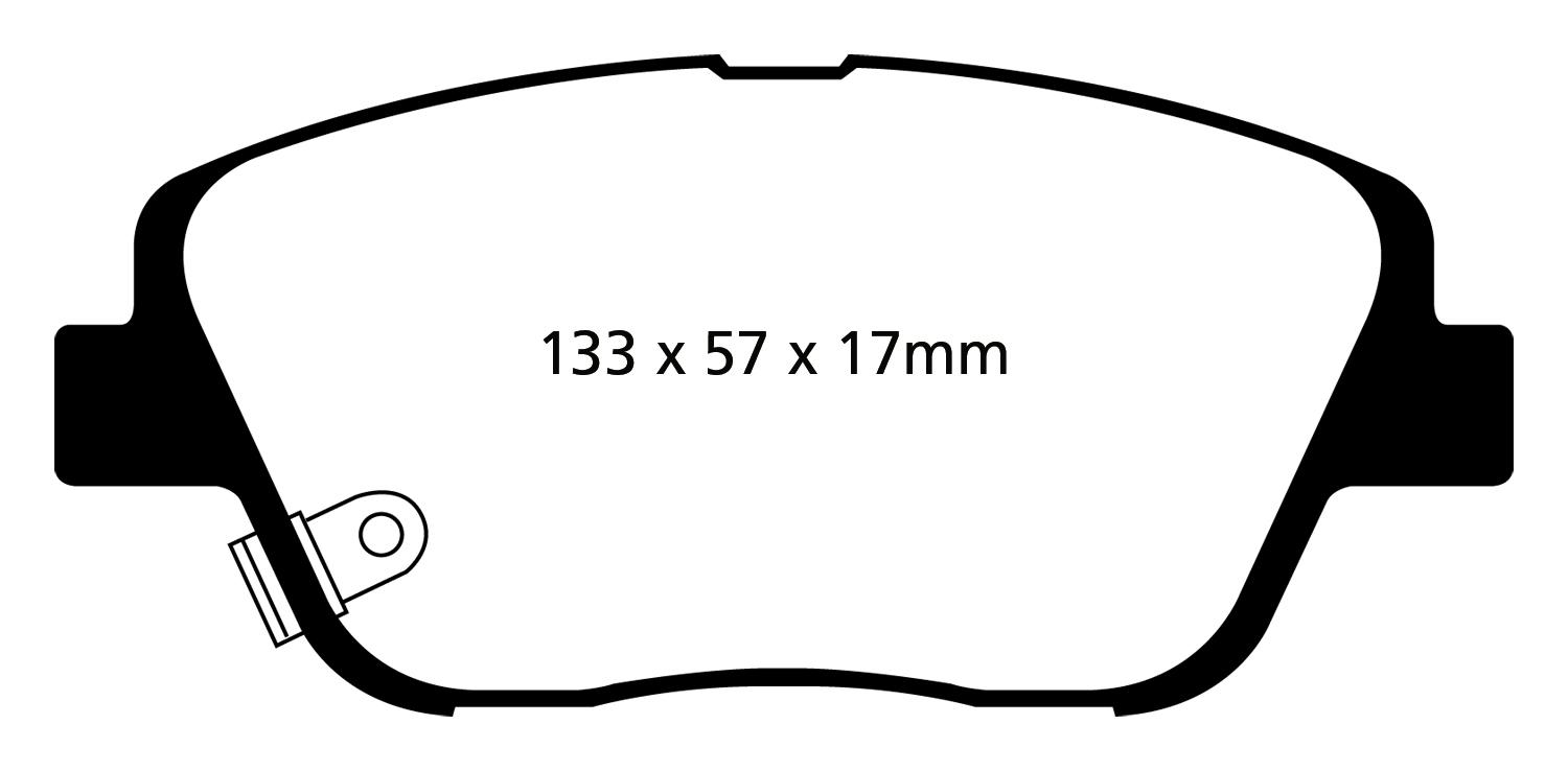 Ebc brakes dp31864c ebc redstuff ceramic low dust brake pads