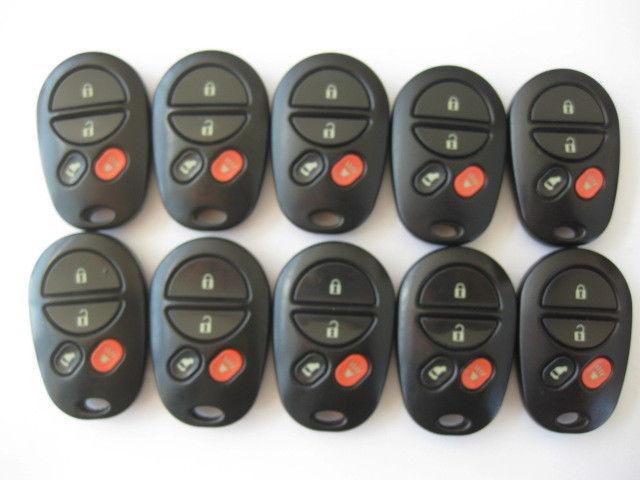 2004 2010 lot of 10 toyota sienna keyless  entry remotes  4-button remotes 