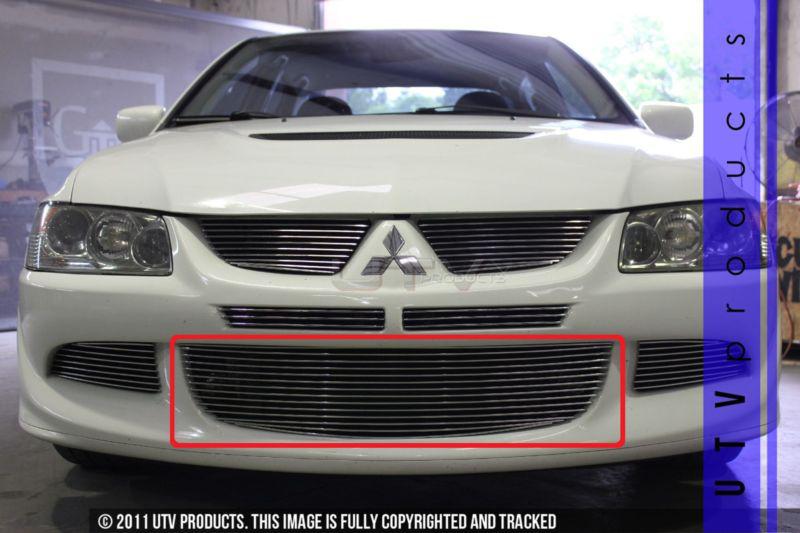 2003 2004 2005 2006 mitsubishi lancer evo 8 bumper 1pc billet grille mr rs gsr 