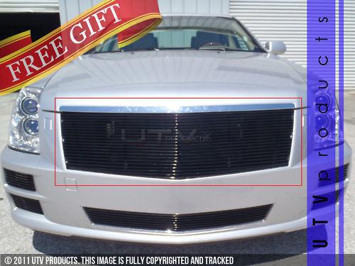 2008 - 2011 cadillac sts billet grille 1pc upper replacement kit black 08 09 10