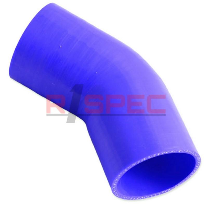 Universal blue 3.5'' 3 ply 45 degree silicone hose coupler 89mm turbo intake bl