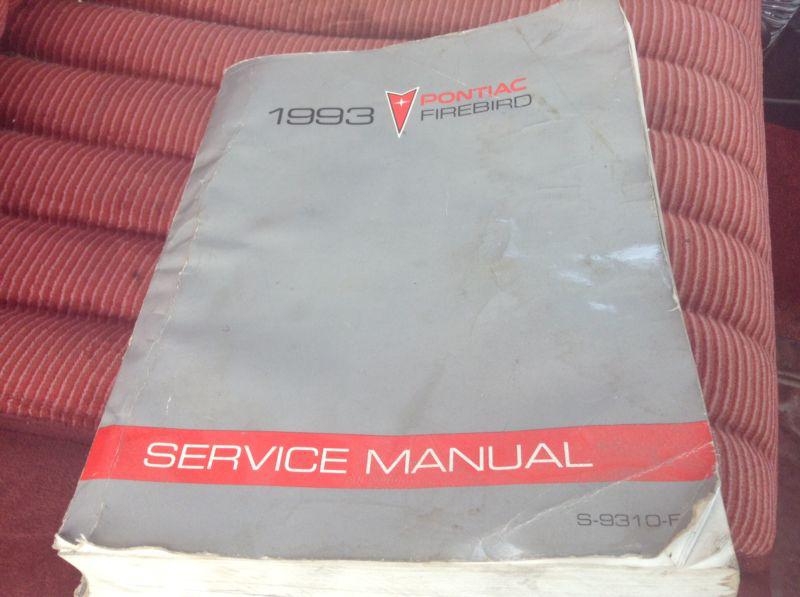 1993 pontiac firebird service manual very thick book