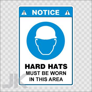 Decals sticker sign signs warning danger caution hard hat area 0500 za49z