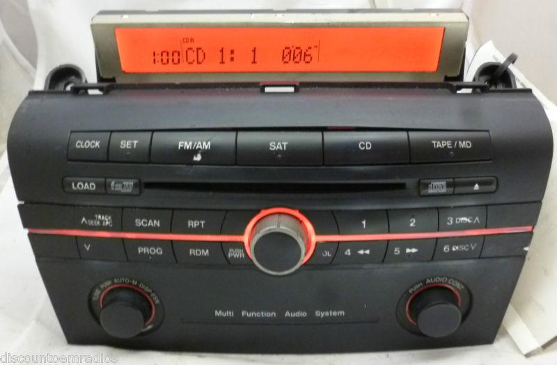  04-05 mazda 3 radio cd player 6 disc model bn8m669rx *