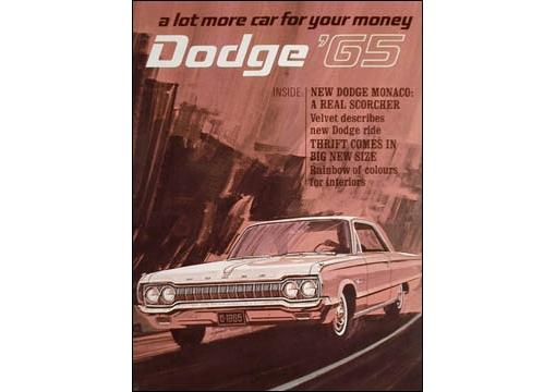 1965 dodge coronet 440, 500, 880, dart parts manual 65