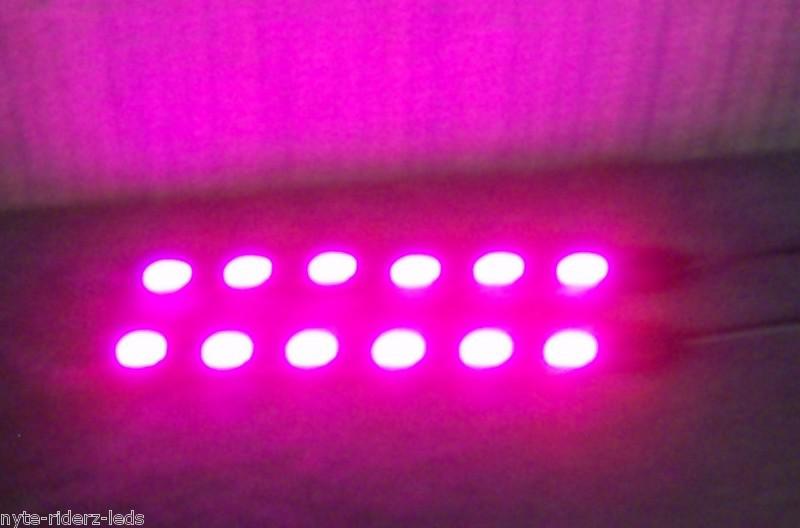 Pink 12" 5050 smd led strips a pair fits all make & models all cars & bikes 