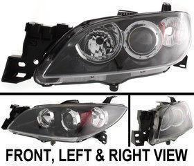 Clear lens new head lamp halogen driver side sedan 3 ma2518108 bn8p510l0d