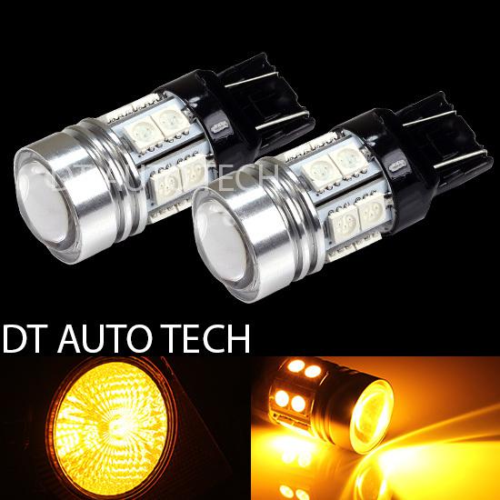 High power cree+12 smd 7443 amber led brake tail/stop light bulbs/bulb