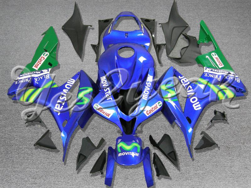 Injection molded fit 2007 2008 cbr600rr 07 08 movistar blue fairing zn690