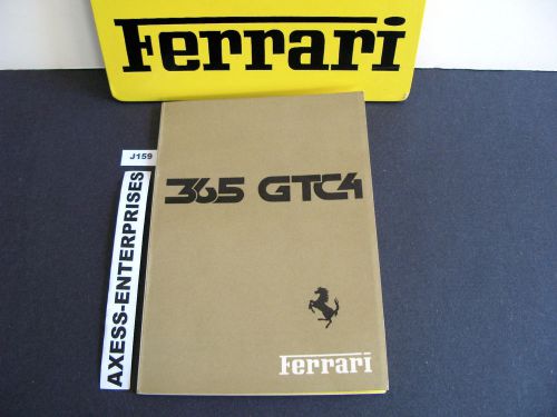 1971 1972 ferrari 365 gtc 4 gtc4 owners manual drivers instruction book # j159