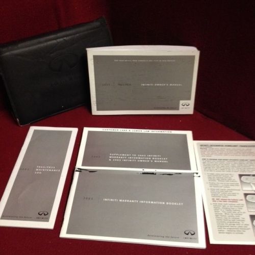 2003 infiniti fx35 fx45 owners manual with reference guides and case