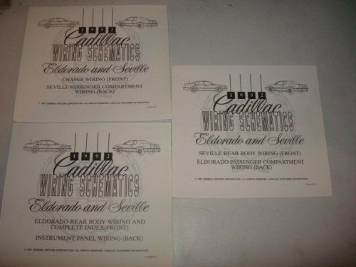 1992 cadillac deville eldorado seville oem factory wiring schematics diagrams