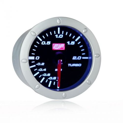 Displayed car smoke boost gauges meters dail -1~2bar boost 2&#034; 52mm white led