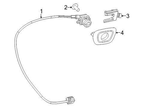 Chrysler oem dodge park assist camera 56038990aa image 1