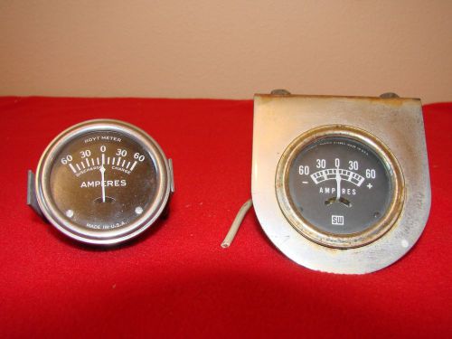 Set of 2 1960s era amperes meters