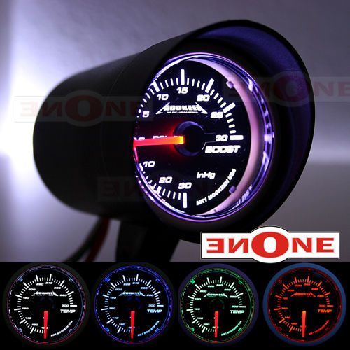 Mounting pod + 52mm universal multi-color led boost 30psi gauge meter