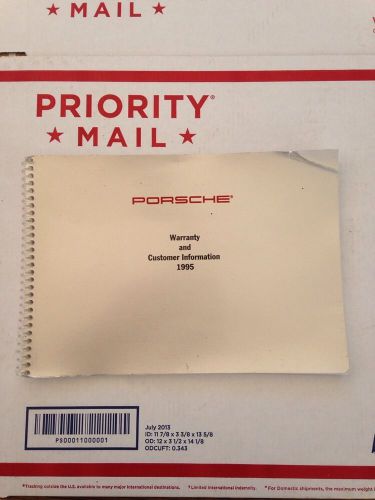 Porsche owners manual, warranty book 993