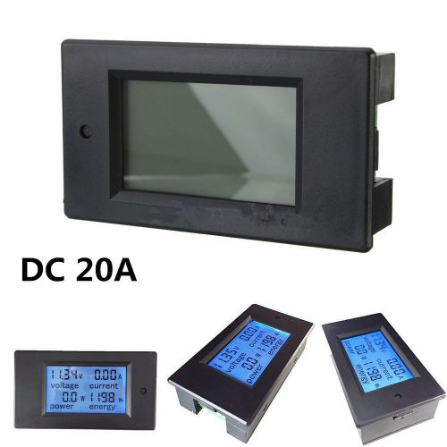 Dc6.5~100v 20a car digital lcd combo panel gauge voltage current meter kwh watt