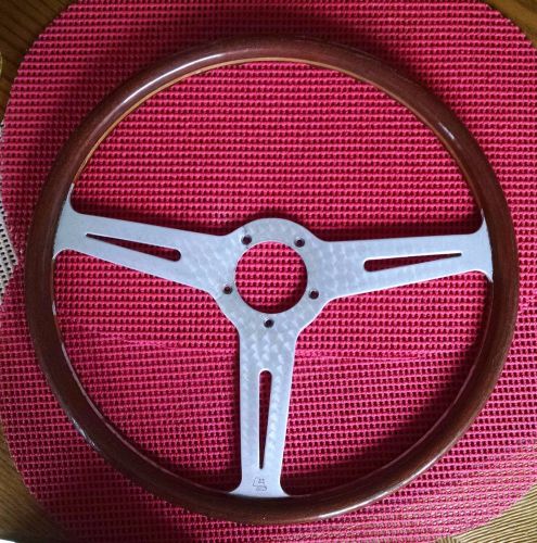 Genuine les leston brand wood rim steering wheel