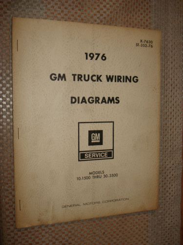 1976 gmc chevy truck wiring shop service manual nr rare