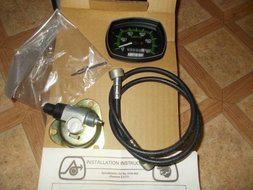 Nos vintage arctic cat snowmobile speedometer kit 0134-953, head 0120-285