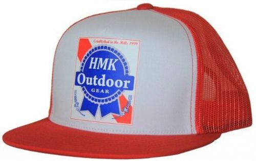 Hmk blue ribbon mens snapback trucker hat red/white/blue os