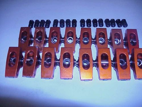 Harland sharp aluminum sb chevy rocker arms &amp; 7/16 poly locks sb chevy 1.60