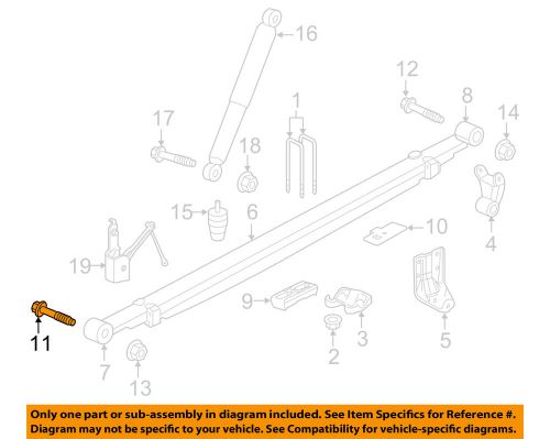 Gm oem rear suspension-leaf spring bolt 11518207