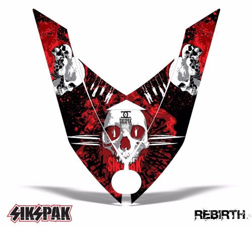 Sikspak sled hood wrap graphic decal ski-doo rev xp snowmobile 08-12 rebirth red