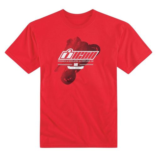 Icon stant up short sleeve mens t-shirt  red