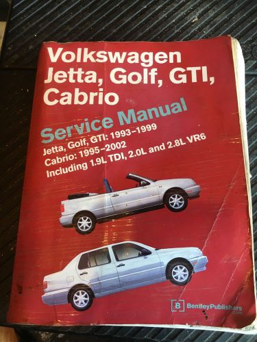 Bentley paper repair manual vw jetta/golf/gti (a3)