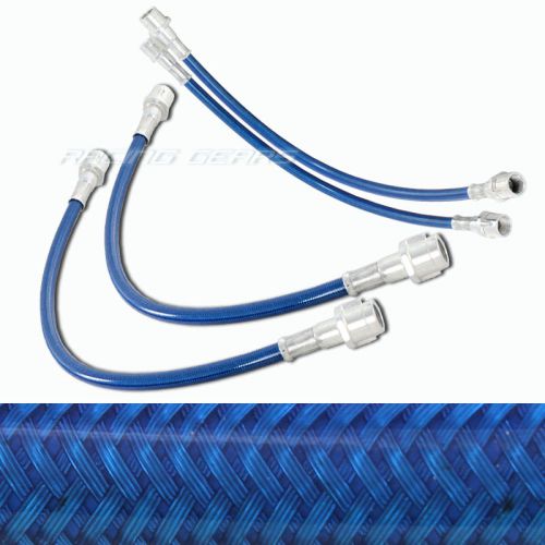 For 98-05 porsche 911 996 carrera blue front + rear stainless steel brake lines