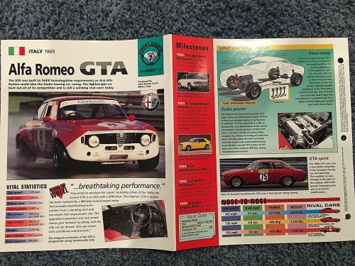 ★★ 1969 alfa romeo gta -  collector brochure specs prospekt ★★