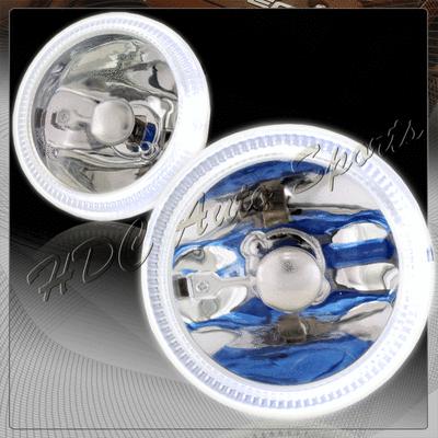 Universal 4" round chrome housing clear lens halo fog light lamps+switch+relay