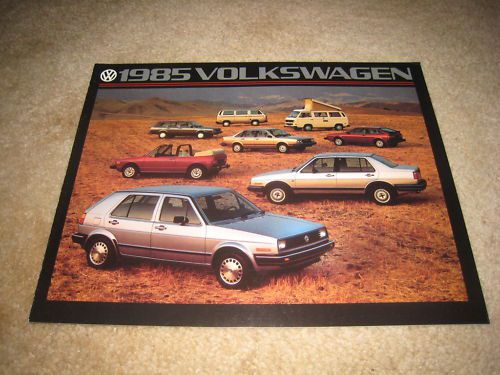 1985 volkswagen full line cabriolet golf jetta scirocco van sales brochure