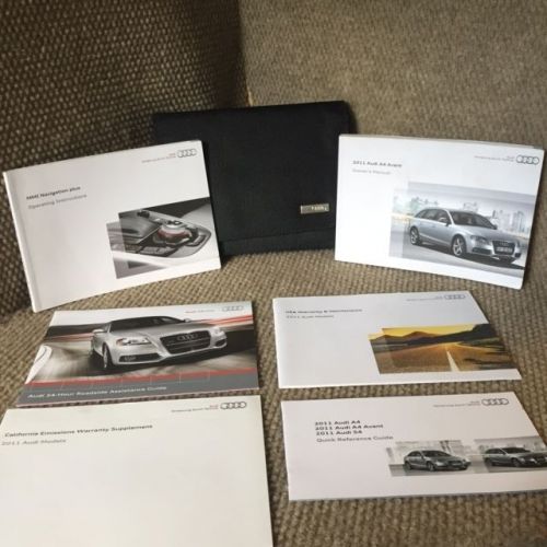 2011 audi a4 avant owners manual w/ navigation booklet, warranty guides and case