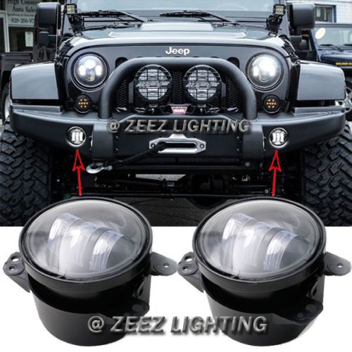 4&#034; high power 30w cree led round fog lamp kit front bumper driving light bulb #j