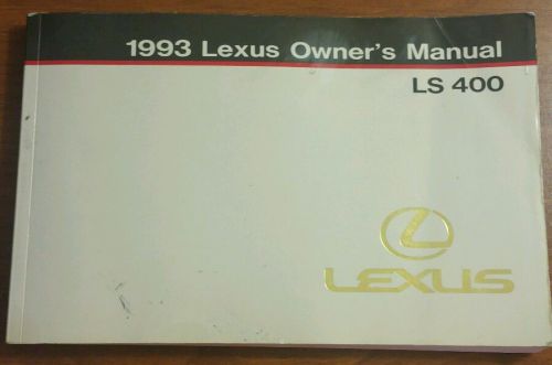 1993 lexus ls400  ls 400 owners manual manuals oem